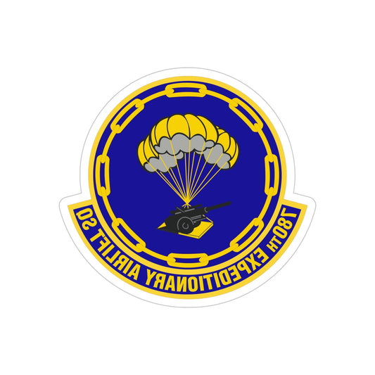 780th Expeditionary Airlift Squadron (U.S. Air Force) REVERSE PRINT Transparent STICKER-6 Inch-The Sticker Space