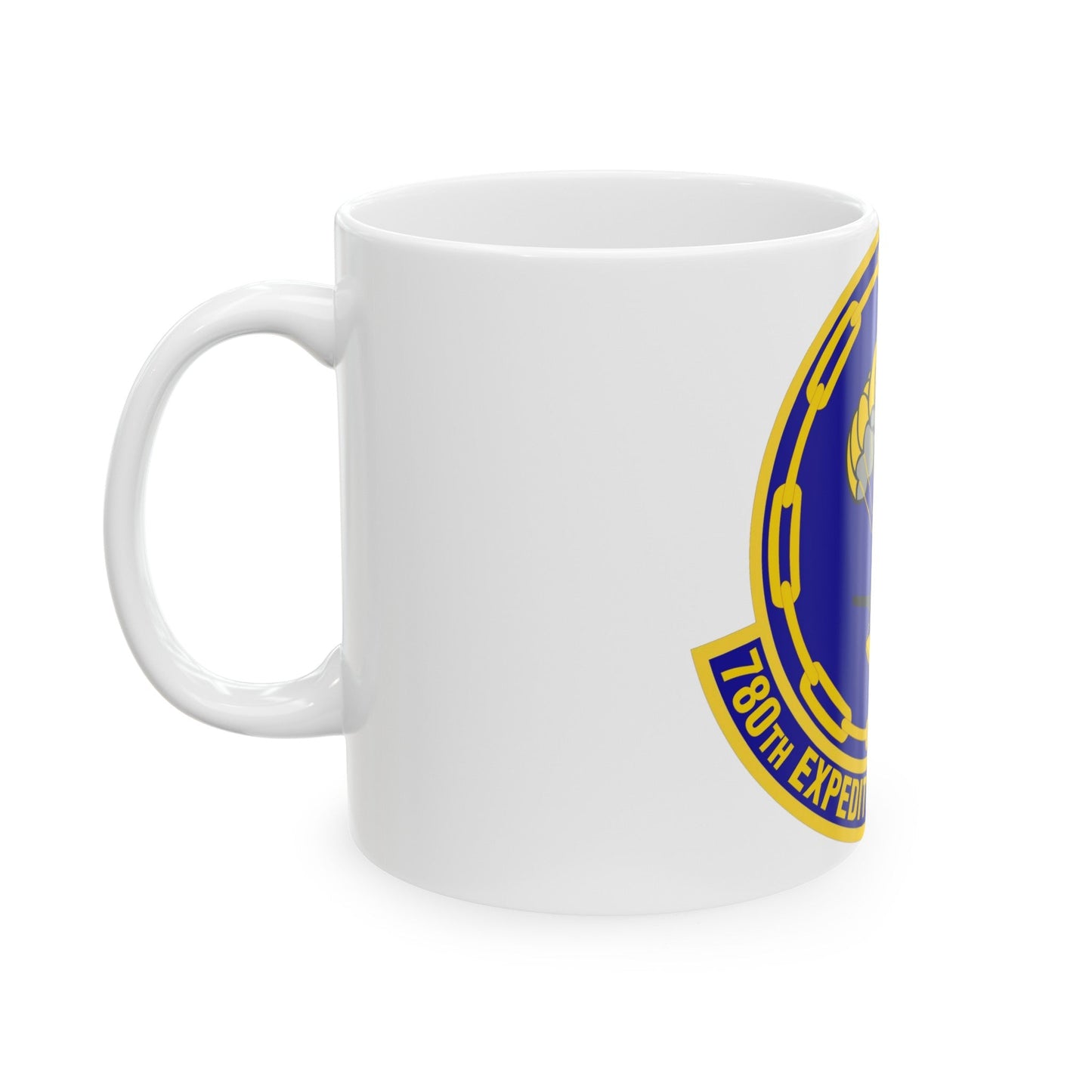 780th Expeditionary Airlift Squadron (U.S. Air Force) White Coffee Mug-The Sticker Space