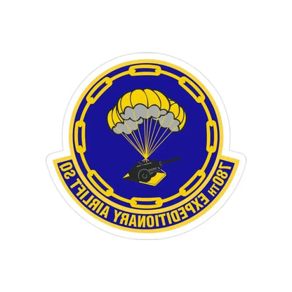 780th Expeditionary Airlift Squadron (U.S. Air Force) REVERSE PRINT Transparent Die-Cut STICKER 2 Inch Die-Cut Transparent - The Sticker Space