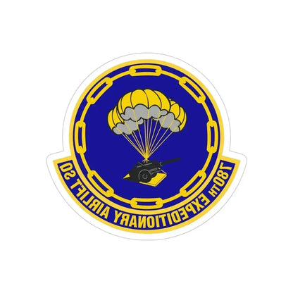 780th Expeditionary Airlift Squadron (U.S. Air Force) REVERSE PRINT Transparent Die-Cut STICKER 5 Inch Die-Cut Transparent - The Sticker Space