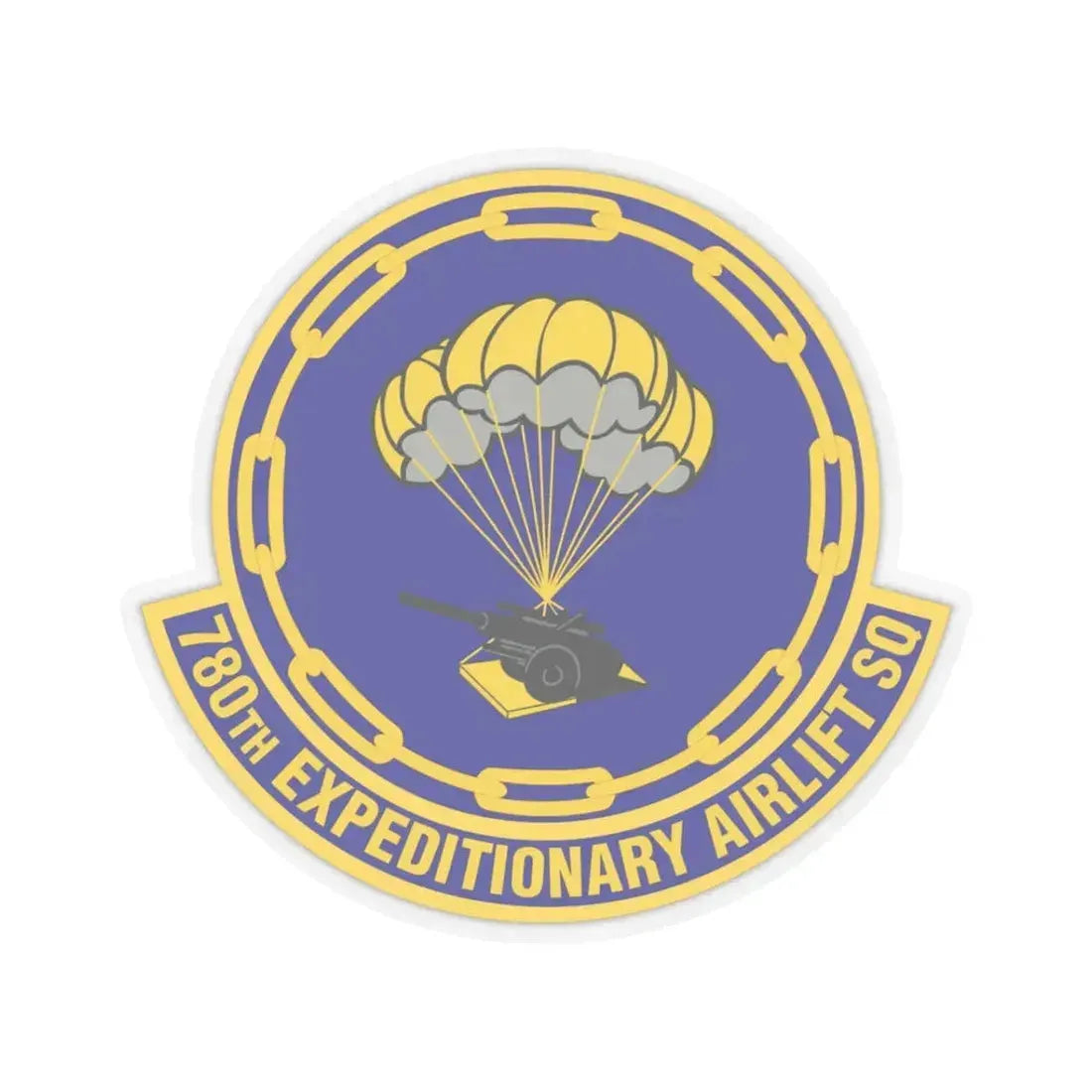 780th Expeditionary Airlift Squadron (U.S. Air Force) STICKER Vinyl Kiss-Cut Decal 3 Inch Transparent - The Sticker Space