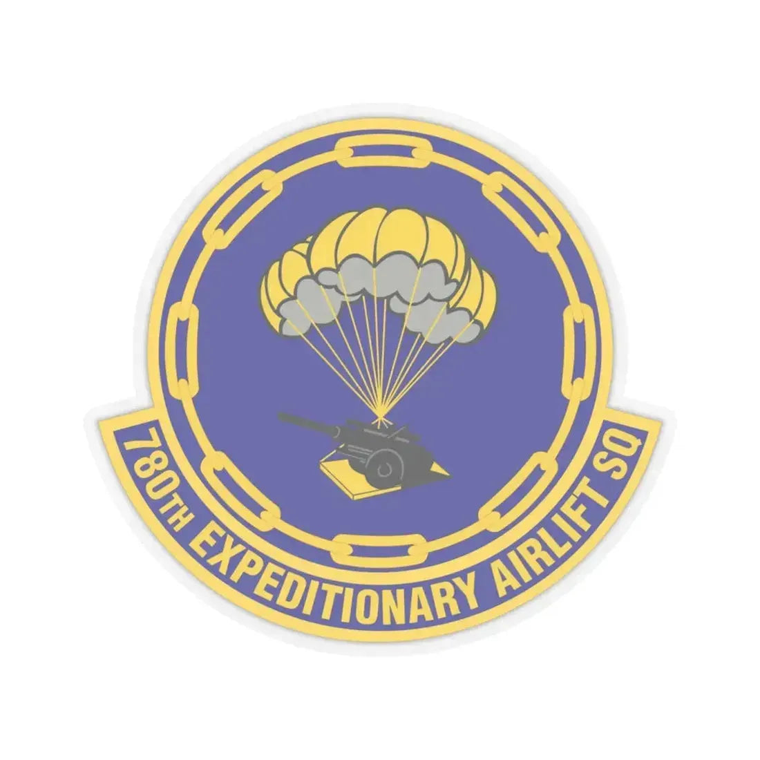 780th Expeditionary Airlift Squadron (U.S. Air Force) STICKER Vinyl Kiss-Cut Decal 4 Inch Transparent - The Sticker Space