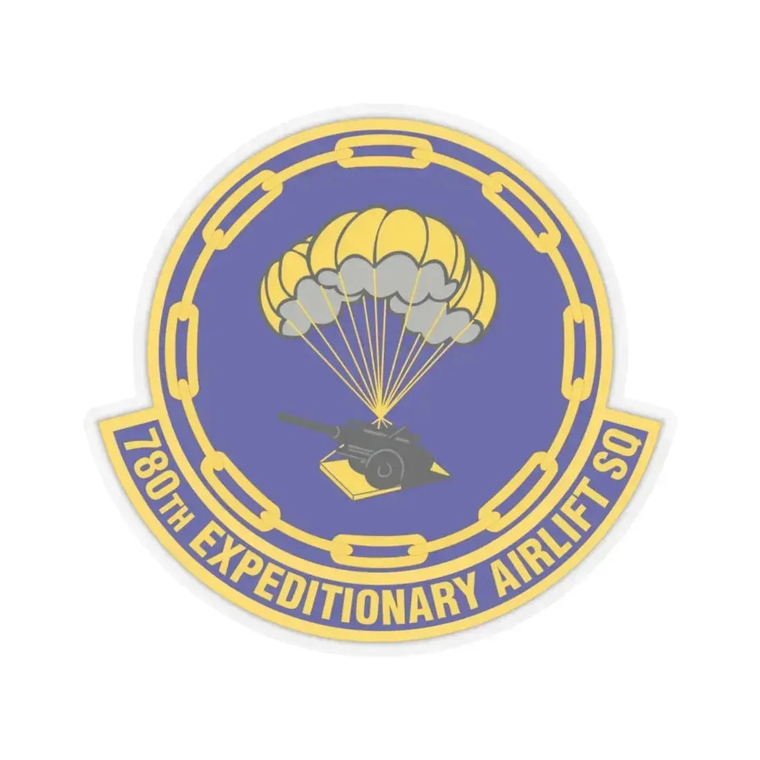 780th Expeditionary Airlift Squadron (U.S. Air Force) STICKER Vinyl Kiss-Cut Decal 6 Inch Transparent - The Sticker Space