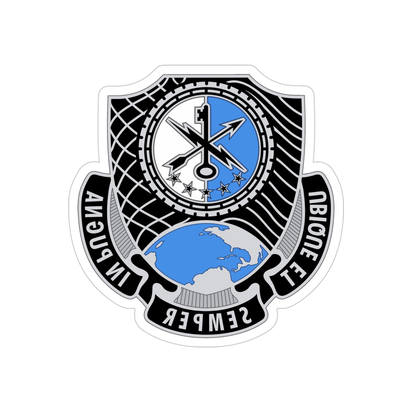 780th Military Intelligence Brigade (U.S. Army) REVERSE PRINT Transparent STICKER-4 Inch-The Sticker Space