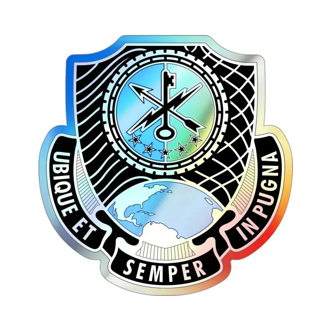 780th Military Intelligence Brigade (U.S. Army) Holographic STICKER Die-Cut Vinyl Decal 3 Inch Holographic - The Sticker Space