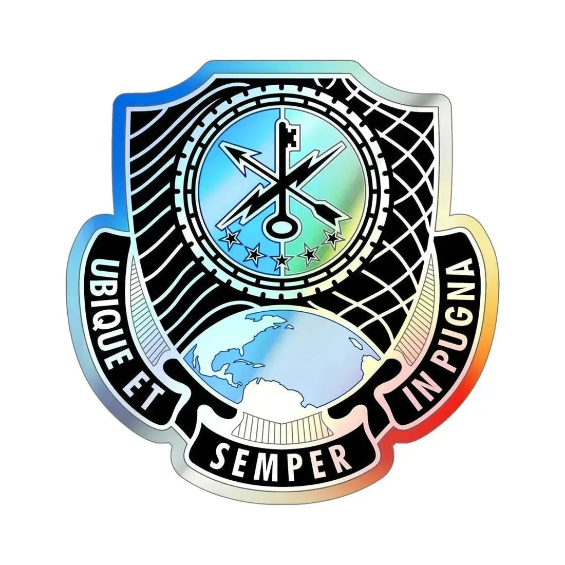 780th Military Intelligence Brigade (U.S. Army) Holographic STICKER Die-Cut Vinyl Decal 6 Inch Holographic - The Sticker Space