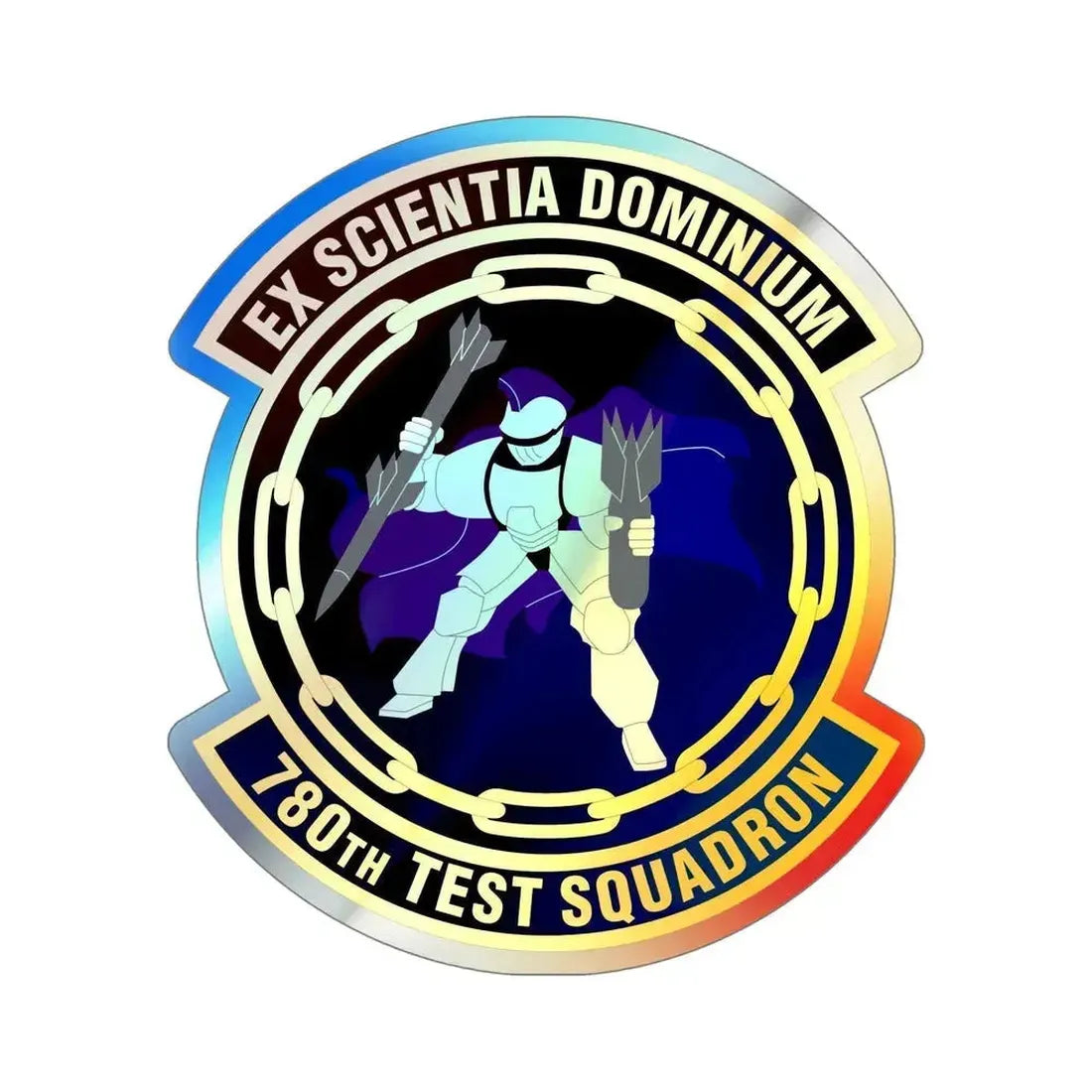 780th Test Squadron (U.S. Air Force) Holographic STICKER Die-Cut Vinyl Decal 6 Inch Holographic - The Sticker Space