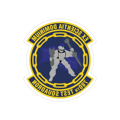 780th Test Squadron (U.S. Air Force) REVERSE PRINT Transparent Die-Cut STICKER 2 Inch Die-Cut Transparent - The Sticker Space