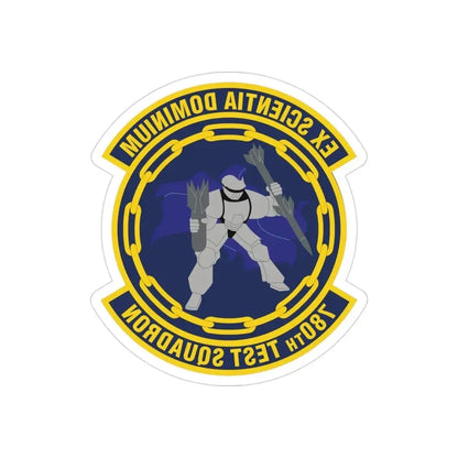 780th Test Squadron (U.S. Air Force) REVERSE PRINT Transparent Die-Cut STICKER - The Sticker Space