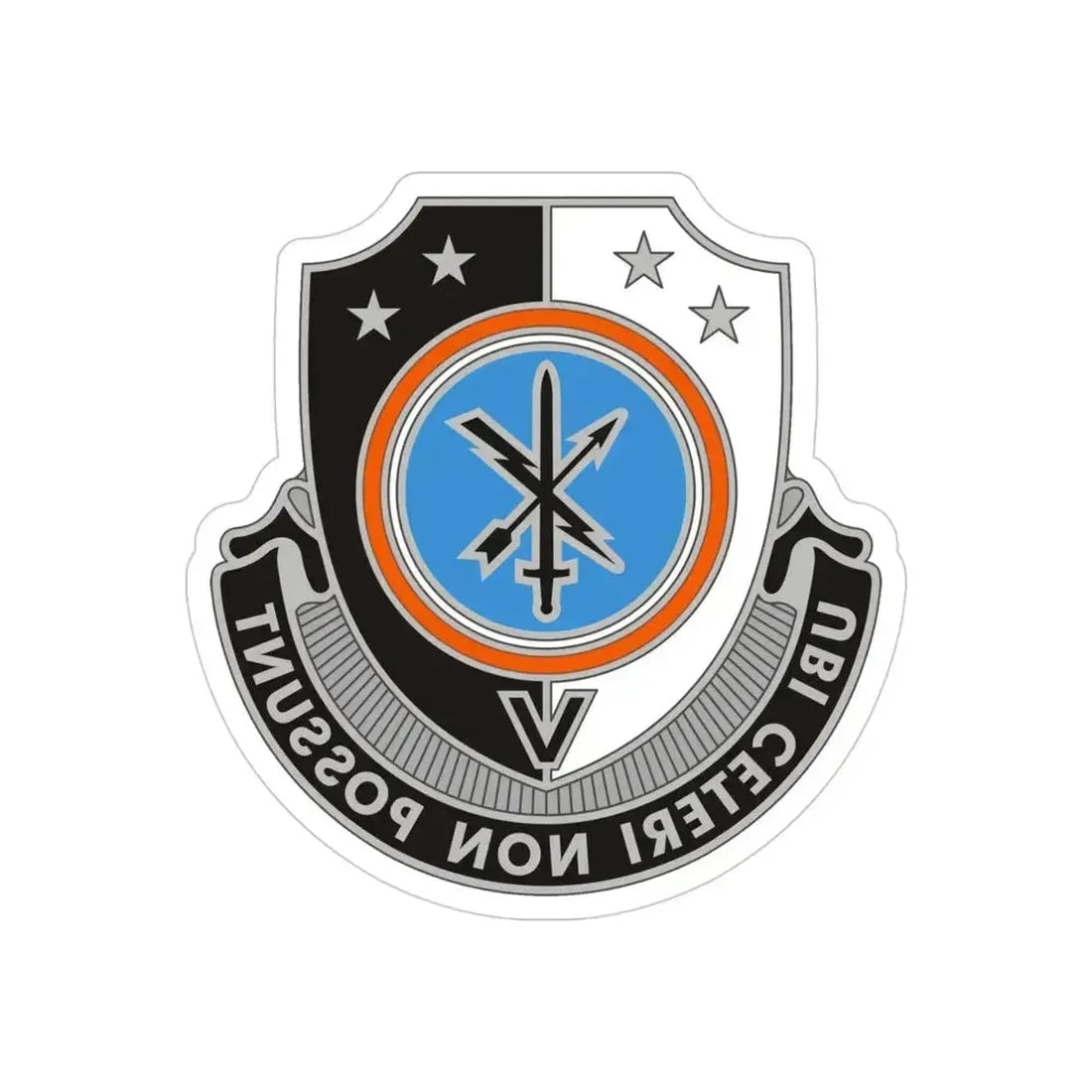 781 Military Intelligence Battalion (U.S. Army) REVERSE PRINT Transparent Die-Cut STICKER 4 Inch Die-Cut Transparent - The Sticker Space