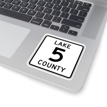 Lake County Route 5 MN (Minnesota) (Road Sign) STICKER Vinyl Kiss-Cut Decal