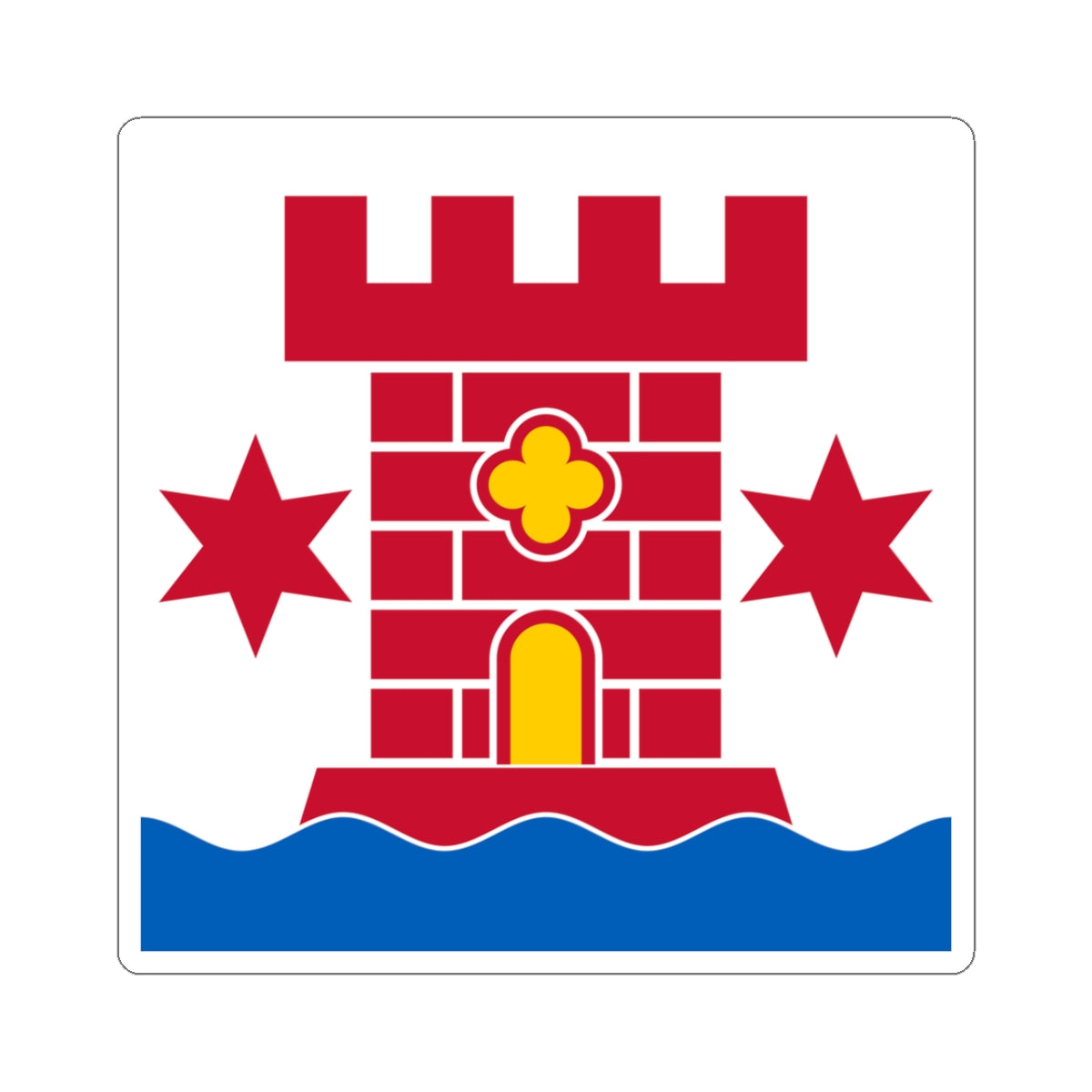 Flag of Kalmar (Sweden) STICKER Vinyl Kiss-Cut Decal