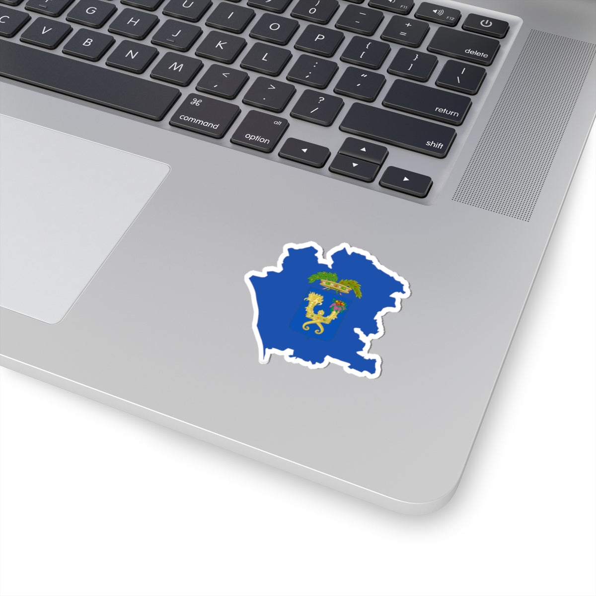 Flag map of the Province of Caserta (Italy) STICKER Vinyl Kiss-Cut Decal