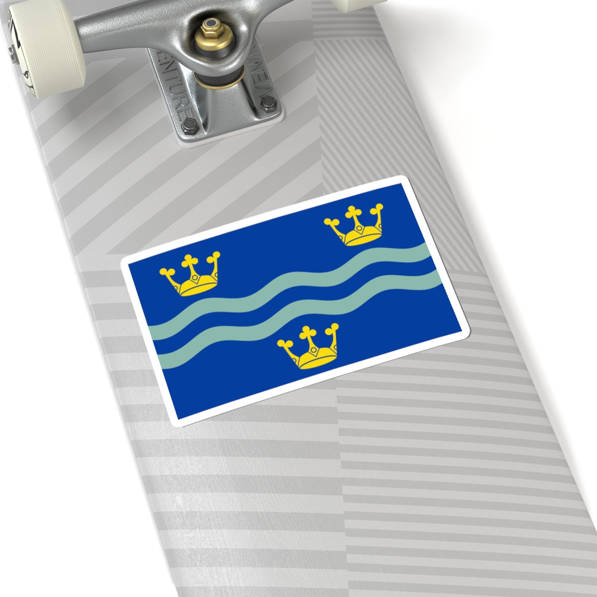 Cambridgeshire Flag (England) STICKER Vinyl Kiss-Cut Decal