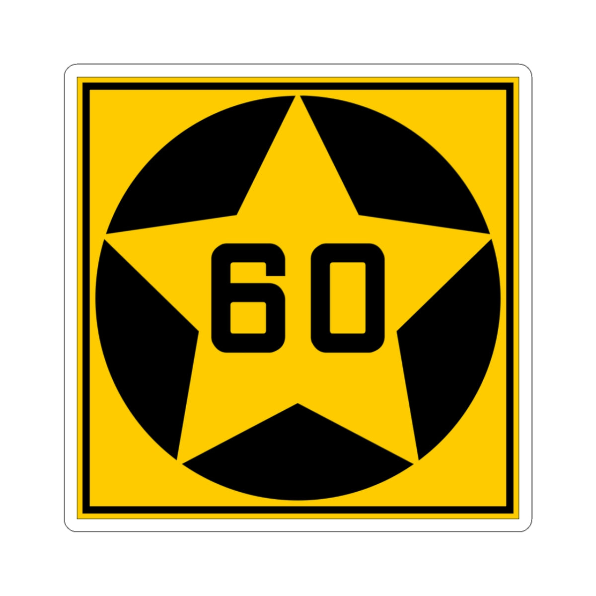 MN-60 1920 (Minnesota) (Road Sign) STICKER Vinyl Kiss-Cut Decal
