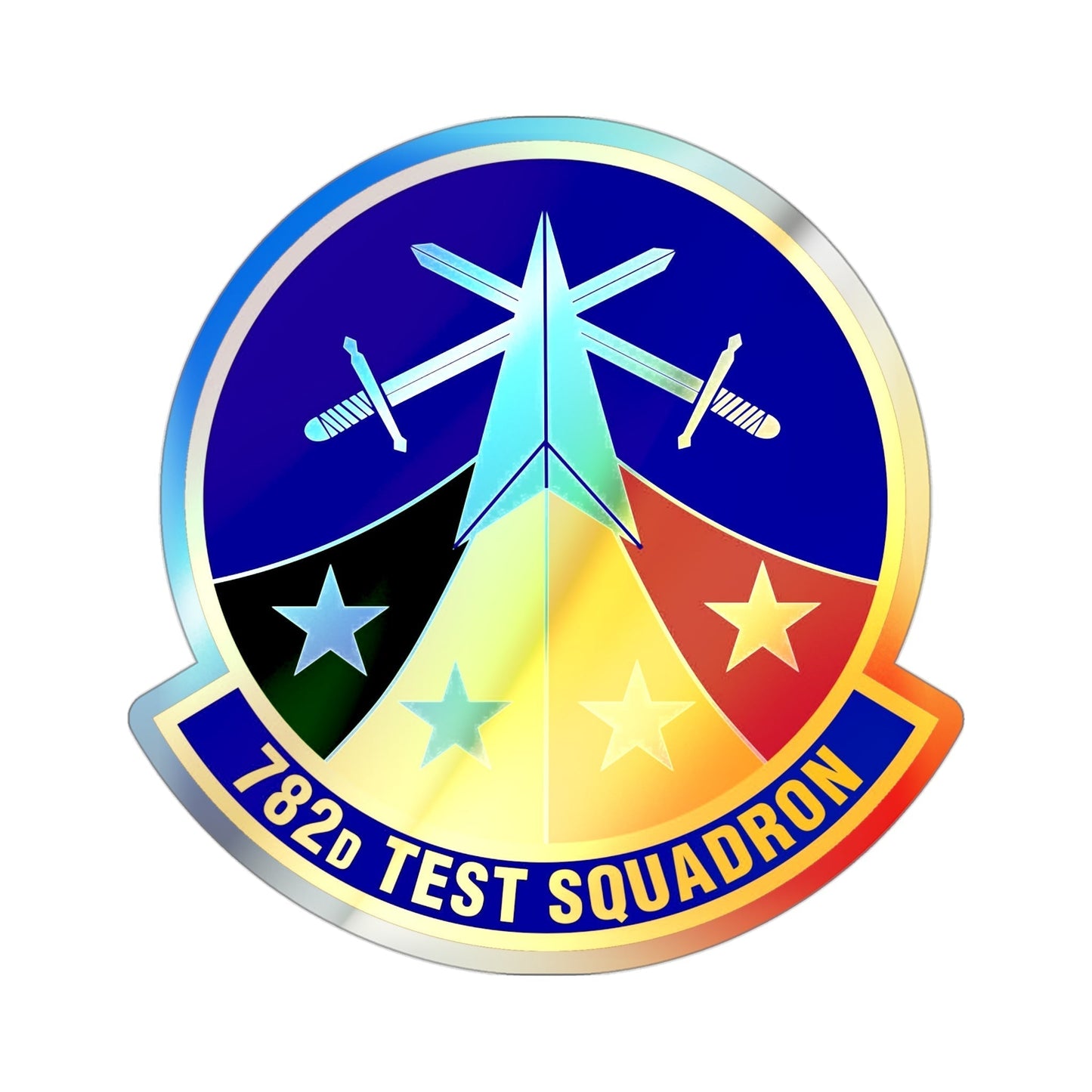 782d Test Squadron (U.S. Air Force) Holographic STICKER Die-Cut Vinyl Decal-3 Inch-The Sticker Space