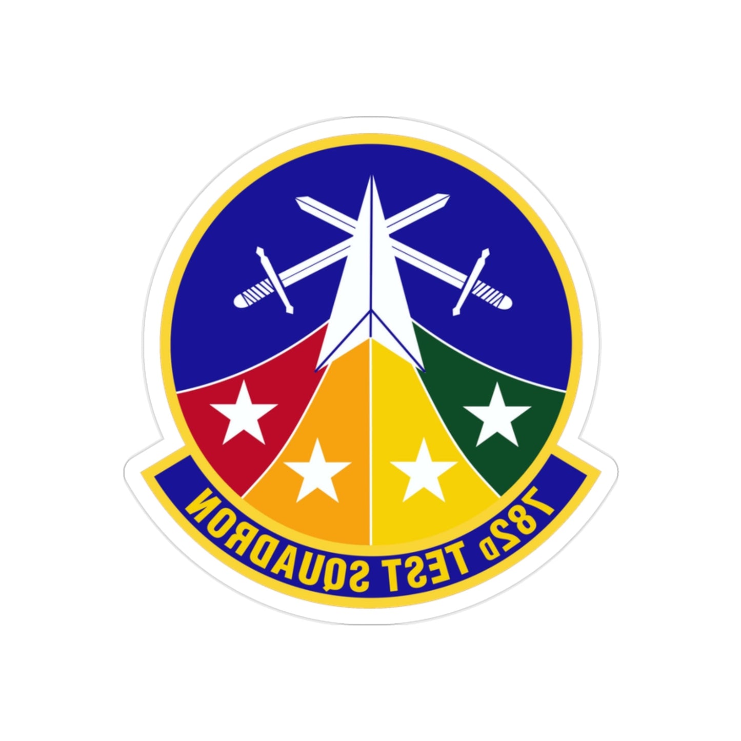 782d Test Squadron (U.S. Air Force) REVERSE PRINT Transparent STICKER-2 Inch-The Sticker Space