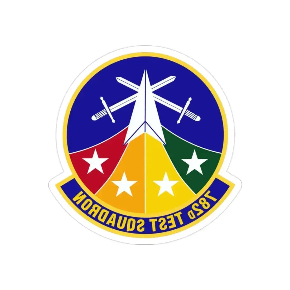782d Test Squadron (U.S. Air Force) REVERSE PRINT Transparent Die-Cut STICKER 2 Inch Die-Cut Transparent - The Sticker Space