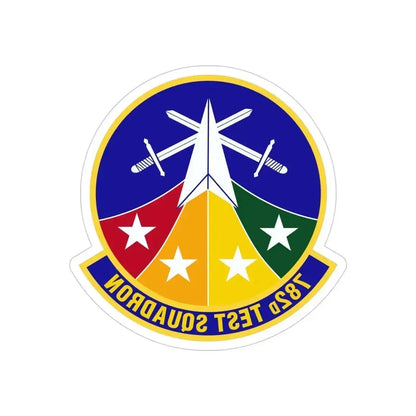 782d Test Squadron (U.S. Air Force) REVERSE PRINT Transparent Die-Cut STICKER 4 Inch Die-Cut Transparent - The Sticker Space