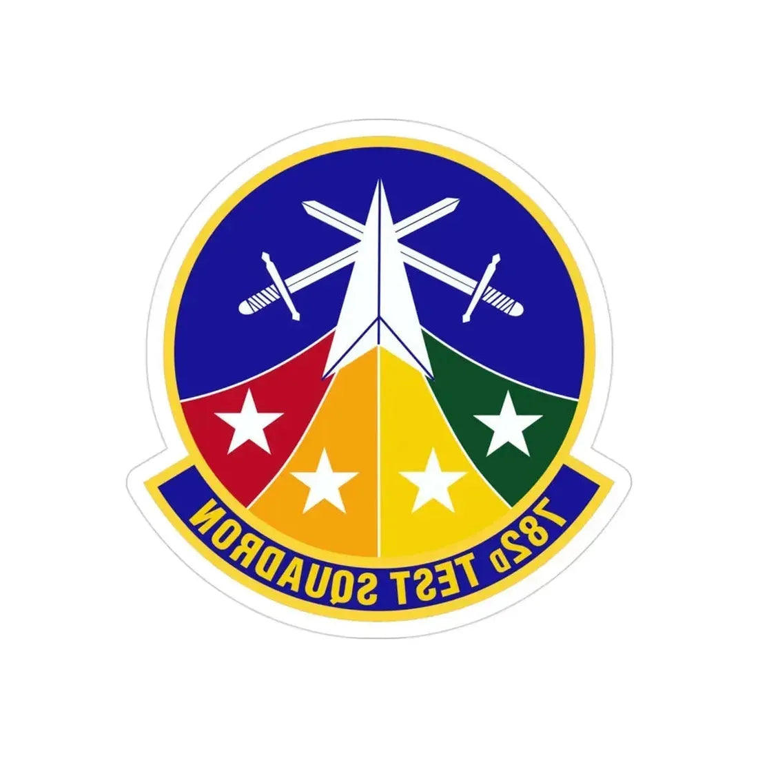 782d Test Squadron (U.S. Air Force) REVERSE PRINT Transparent Die-Cut STICKER - The Sticker Space