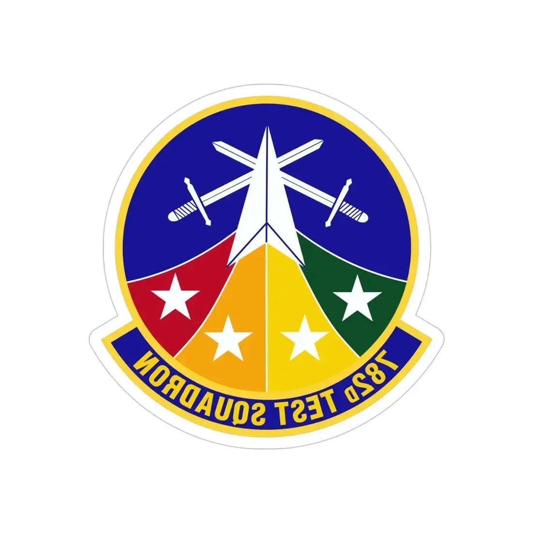 782d Test Squadron (U.S. Air Force) REVERSE PRINT Transparent Die-Cut STICKER - The Sticker Space