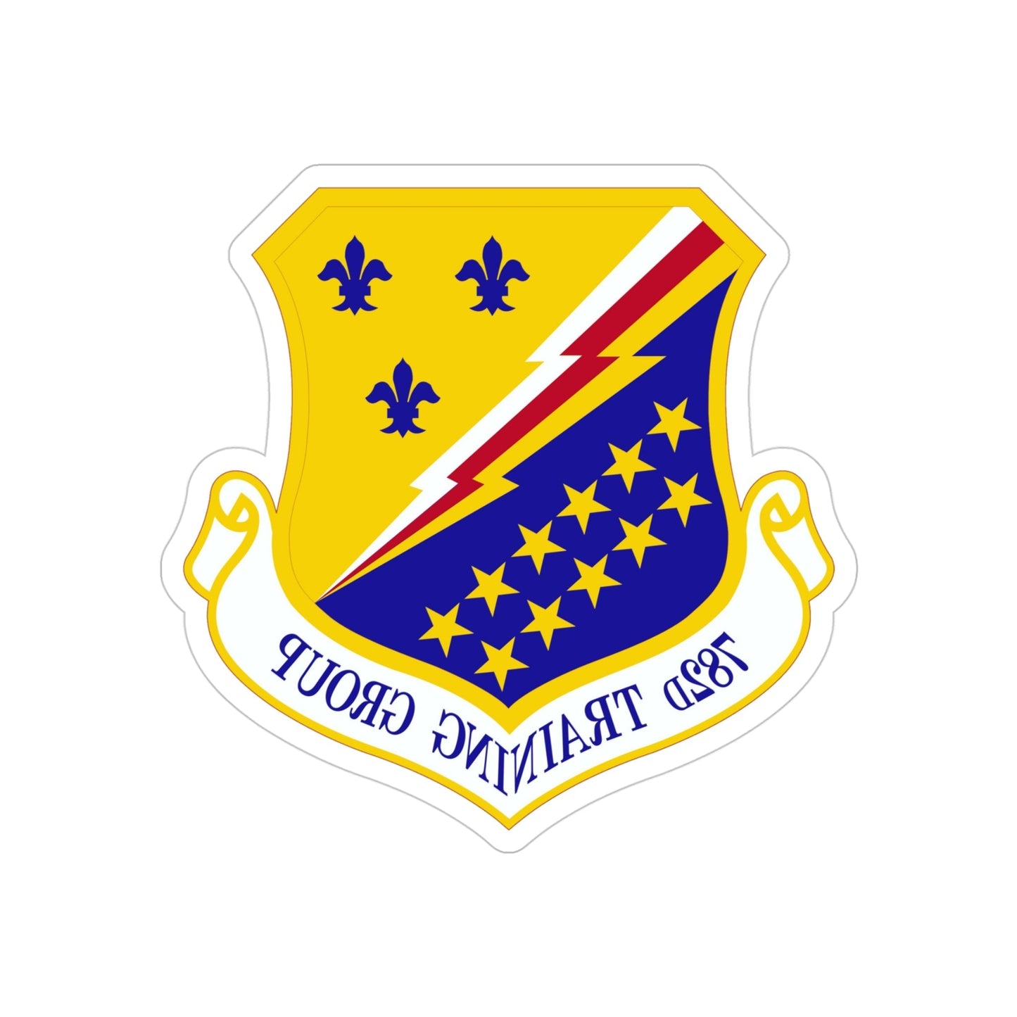 782d Training Group (U.S. Air Force) REVERSE PRINT Transparent STICKER-4 Inch-The Sticker Space