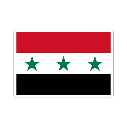 Flag of Syria 1963-1972 3-2 (Syria) STICKER Vinyl Kiss-Cut Decal