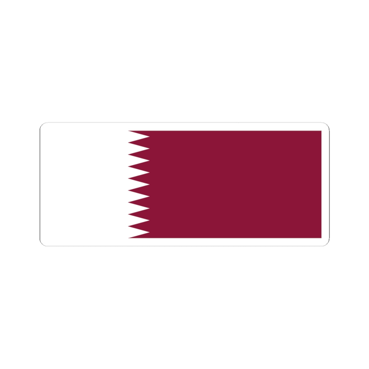 Flag of Qatar (Qatar) STICKER Vinyl Kiss-Cut Decal