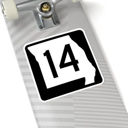 MO-14 (Missouri) (Road Sign) STICKER Vinyl Kiss-Cut Decal
