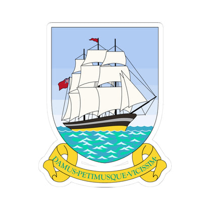 Badge of British Guiana 1955-1966 (Guyana) (Coat of Arms) STICKER Vinyl Kiss-Cut Decal