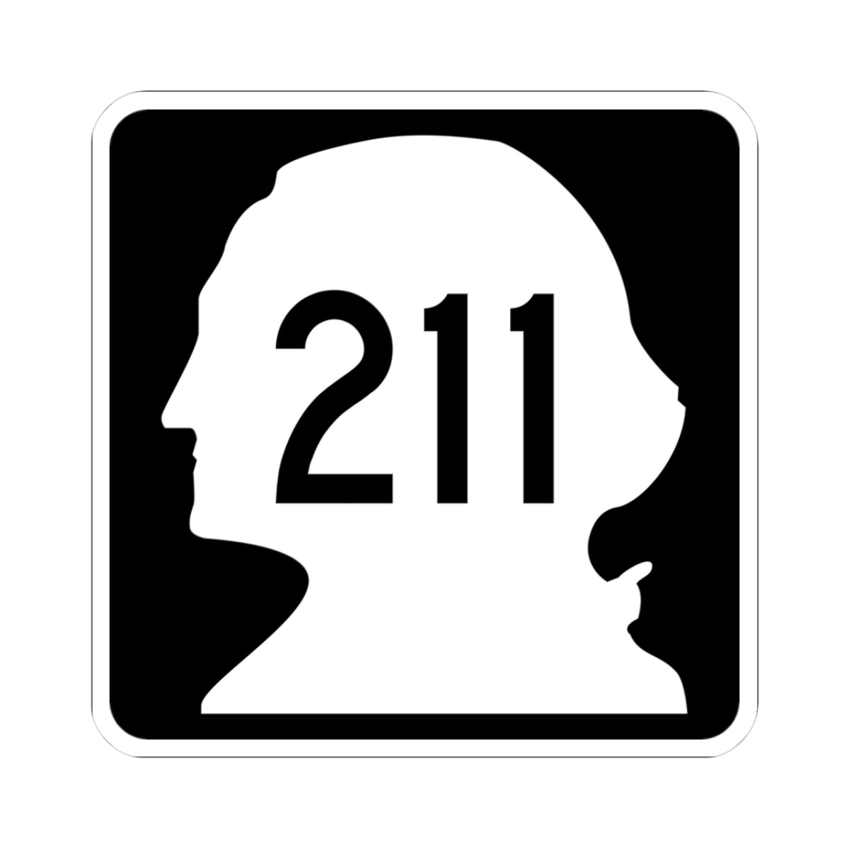 WA-211 (Washington) (Road Sign) STICKER Vinyl Kiss-Cut Decal