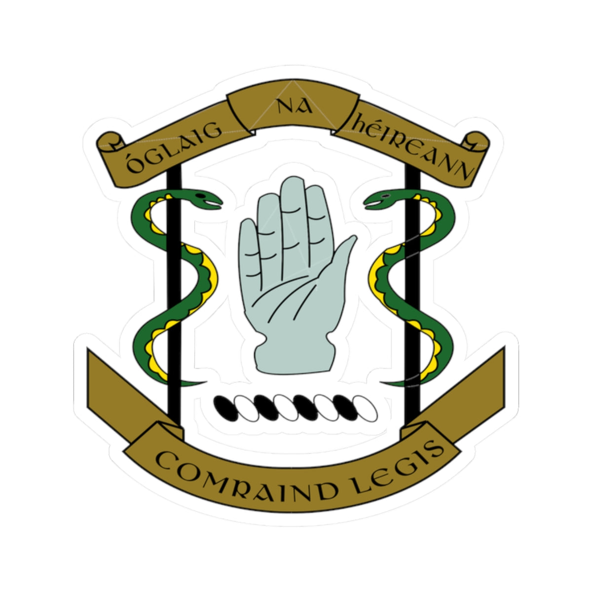 Badge of the Irish Medical Corps (Ireland) (Coat of Arms) STICKER Vinyl Kiss-Cut Decal