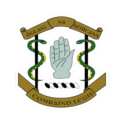 Badge of the Irish Medical Corps (Ireland) (Coat of Arms) STICKER Vinyl Kiss-Cut Decal
