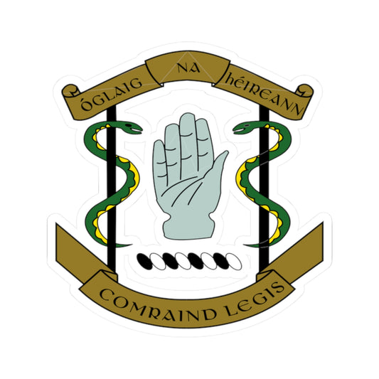 Badge of the Irish Medical Corps (Ireland) (Coat of Arms) STICKER Vinyl Kiss-Cut Decal