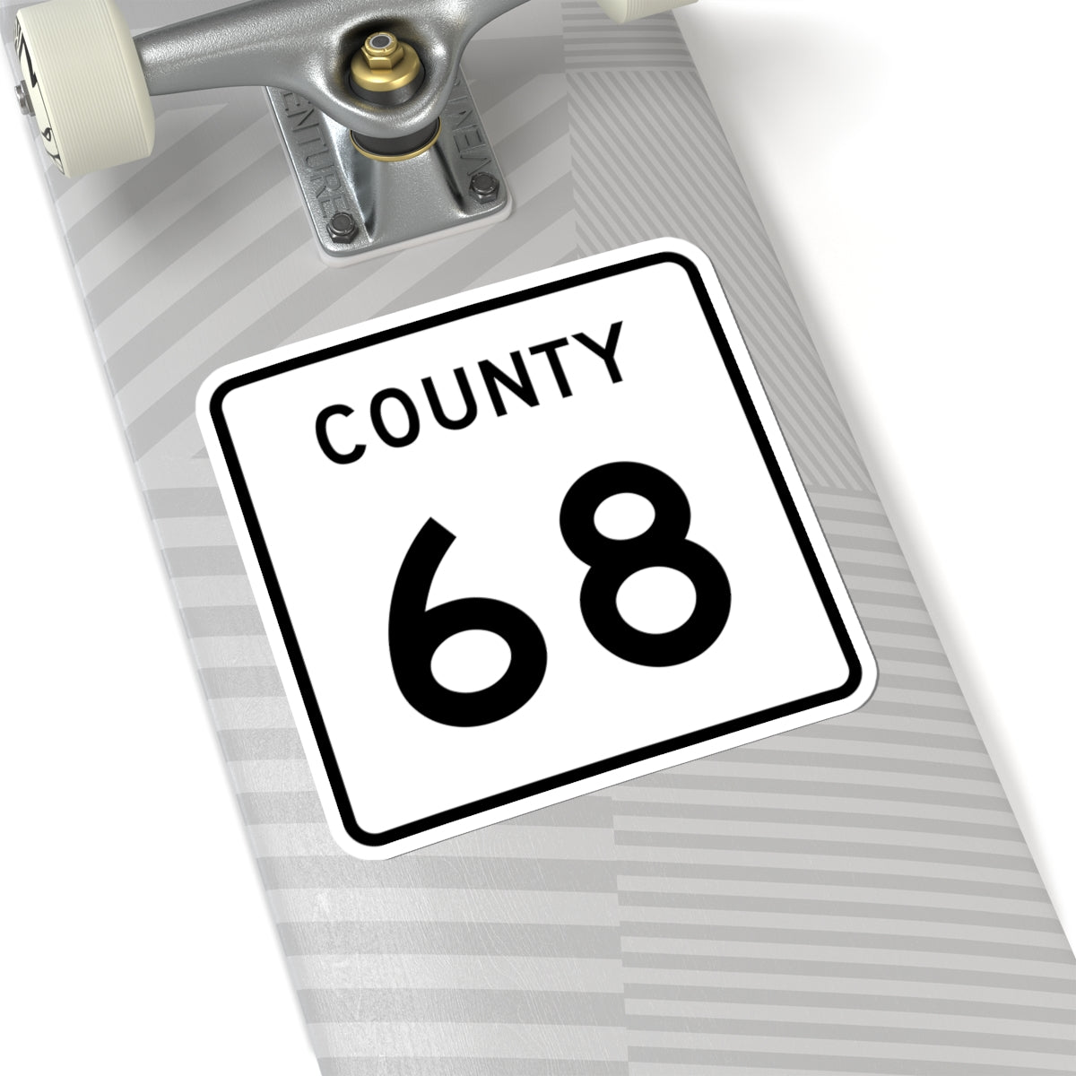 County 68 square (Minnesota) (Road Sign) STICKER Vinyl Kiss-Cut Decal
