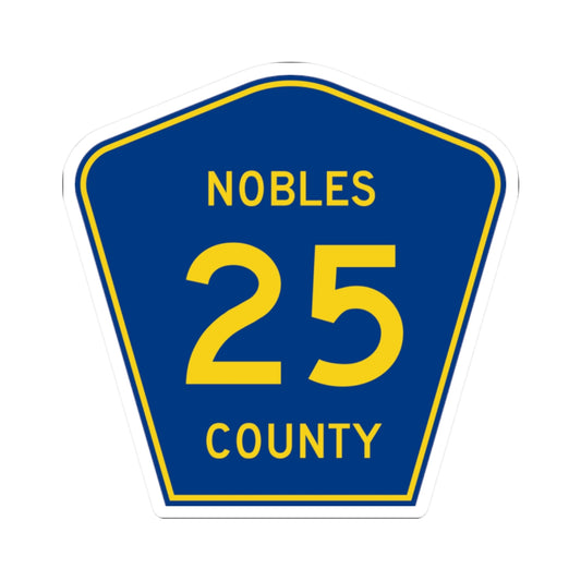 Nobles County Route 25 (Minnesota) (Road Sign) STICKER Vinyl Kiss-Cut Decal
