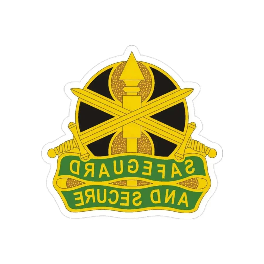 785 Military Police Battalion (U.S. Army) REVERSE PRINT Transparent Die-Cut STICKER 2 Inch Die-Cut Transparent - The Sticker Space