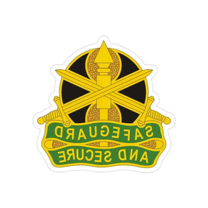 785 Military Police Battalion (U.S. Army) REVERSE PRINT Transparent Die-Cut STICKER 3 Inch Die-Cut Transparent - The Sticker Space