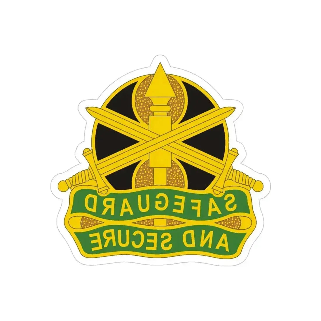 785 Military Police Battalion (U.S. Army) REVERSE PRINT Transparent Die-Cut STICKER 4 Inch Die-Cut Transparent - The Sticker Space