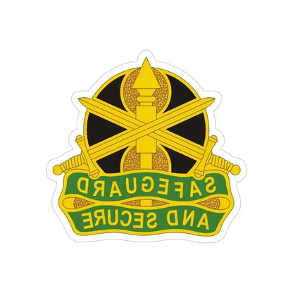 785 Military Police Battalion (U.S. Army) REVERSE PRINT Transparent Die-Cut STICKER 4 Inch Die-Cut Transparent - The Sticker Space