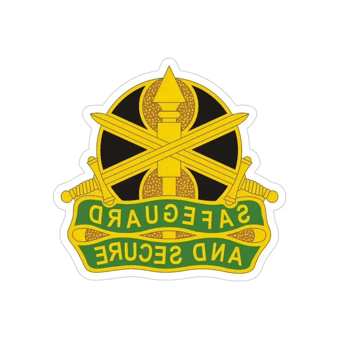 785 Military Police Battalion (U.S. Army) REVERSE PRINT Transparent Die-Cut STICKER 5 Inch Die-Cut Transparent - The Sticker Space