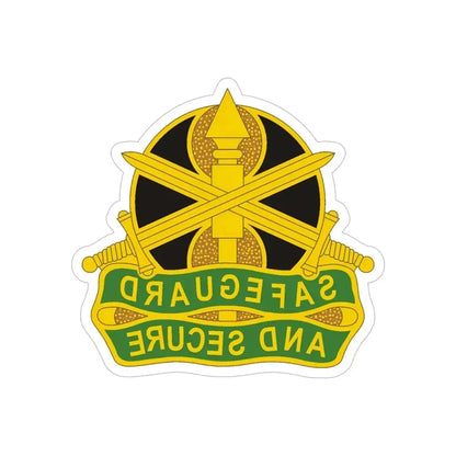 785 Military Police Battalion (U.S. Army) REVERSE PRINT Transparent Die-Cut STICKER 5 Inch Die-Cut Transparent - The Sticker Space
