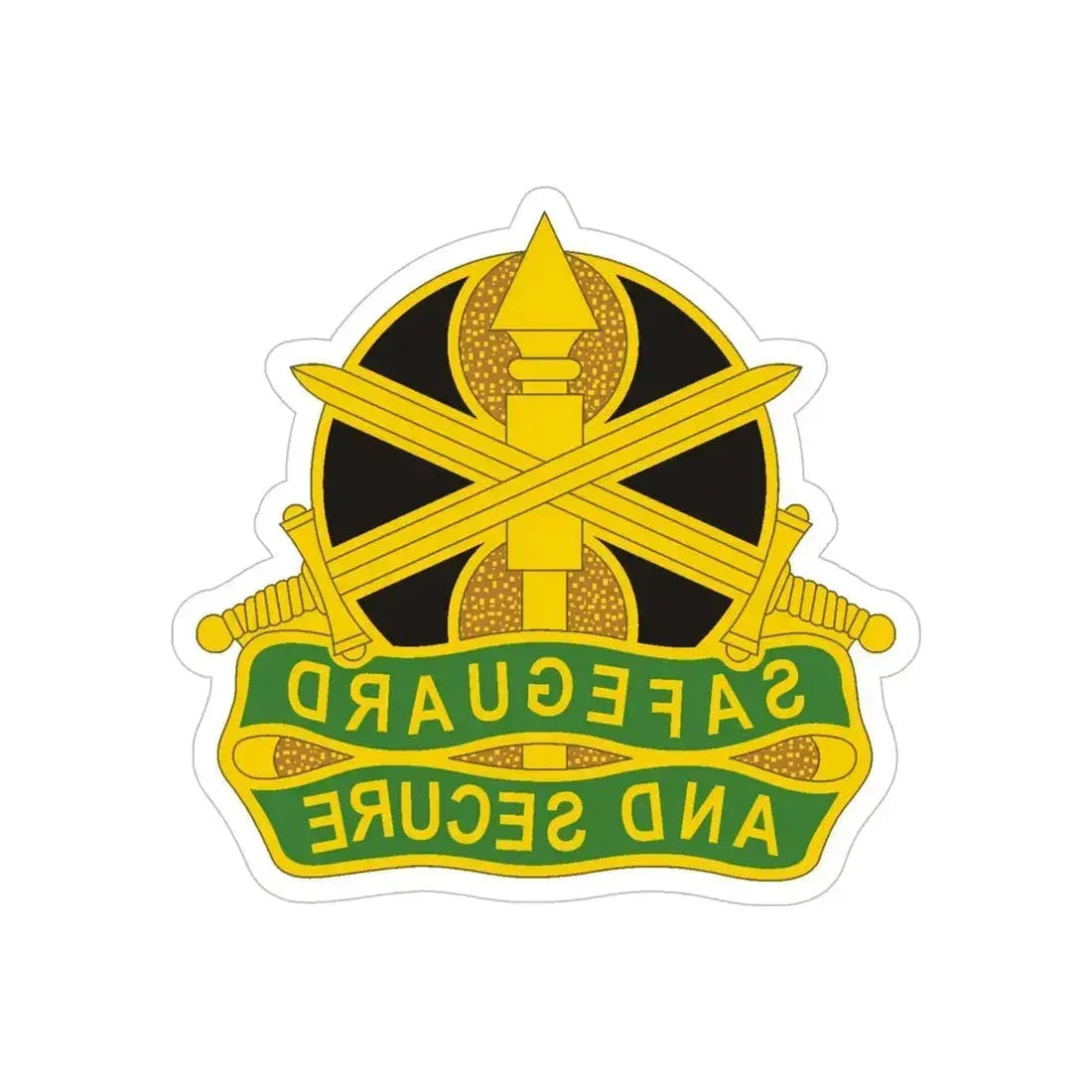 785 Military Police Battalion (U.S. Army) REVERSE PRINT Transparent Die-Cut STICKER 6 Inch Die-Cut Transparent - The Sticker Space