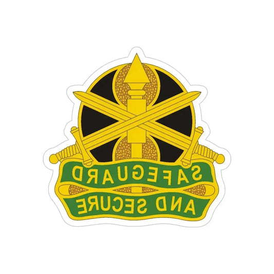 785 Military Police Battalion (U.S. Army) REVERSE PRINT Transparent Die-Cut STICKER 6 Inch Die-Cut Transparent - The Sticker Space