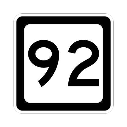WV-92 (Virginia) (Road Sign) STICKER Vinyl Kiss-Cut Decal