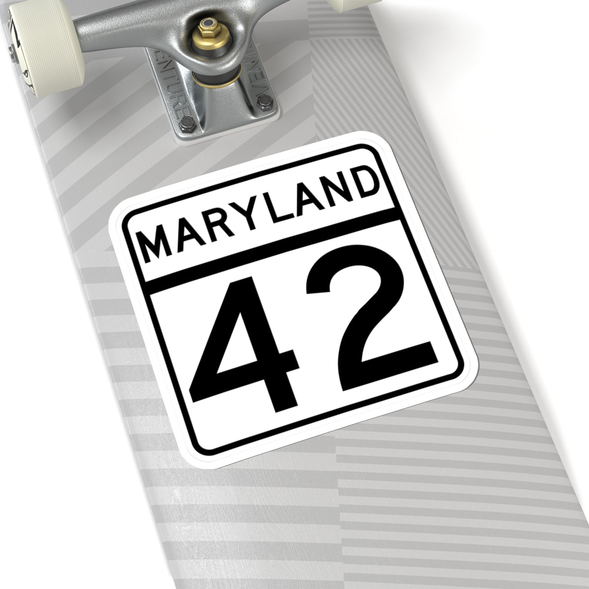 MD Route 42 (Maryland) (Road Sign) STICKER Vinyl Kiss-Cut Decal