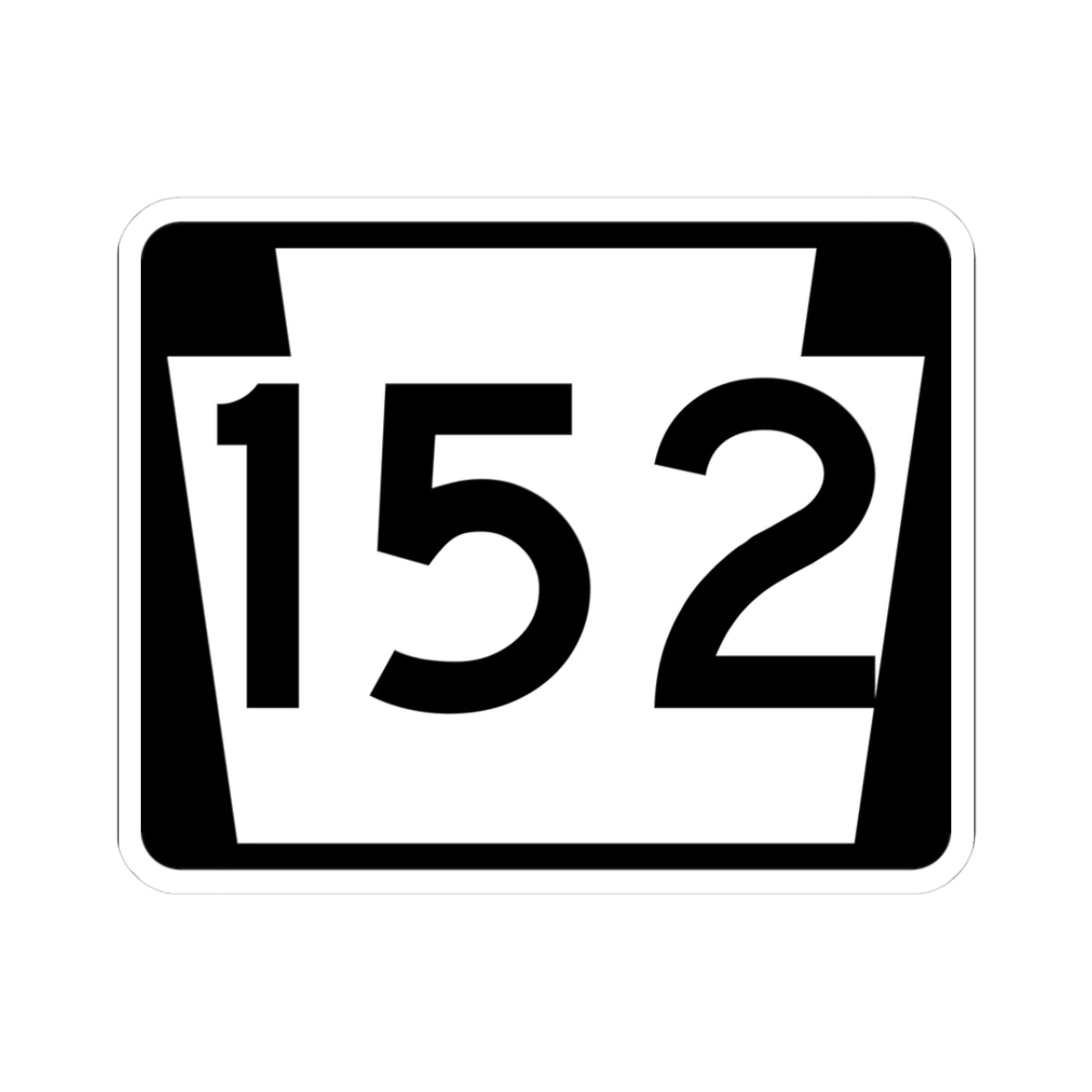 PA-152 (Pennsylvania) (Road Sign) STICKER Vinyl Kiss-Cut Decal