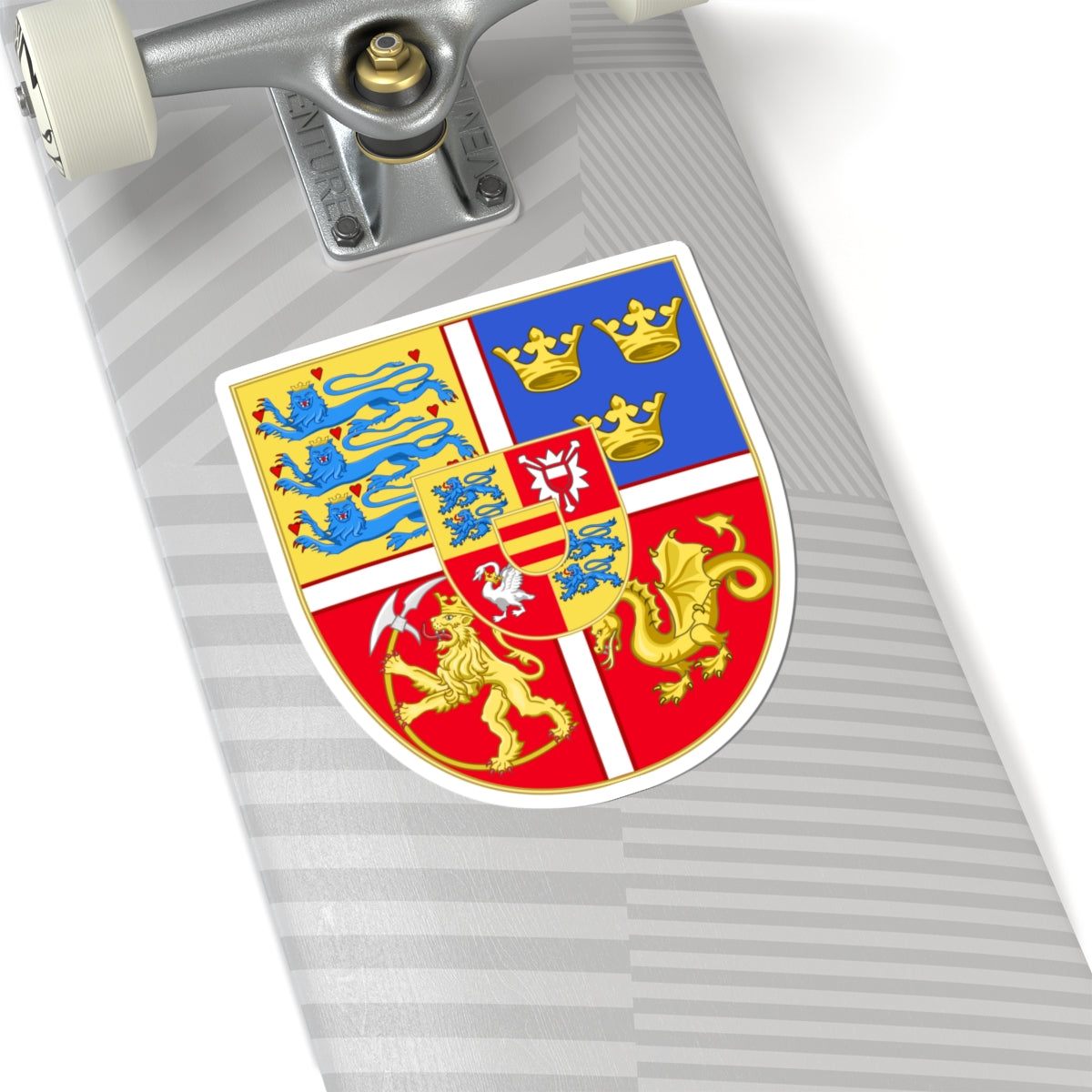 Armoiries de la princesse Dorothée de Danemark 1520-1560 (Denmark) (Coat of Arms) STICKER Vinyl Kiss-Cut Decal