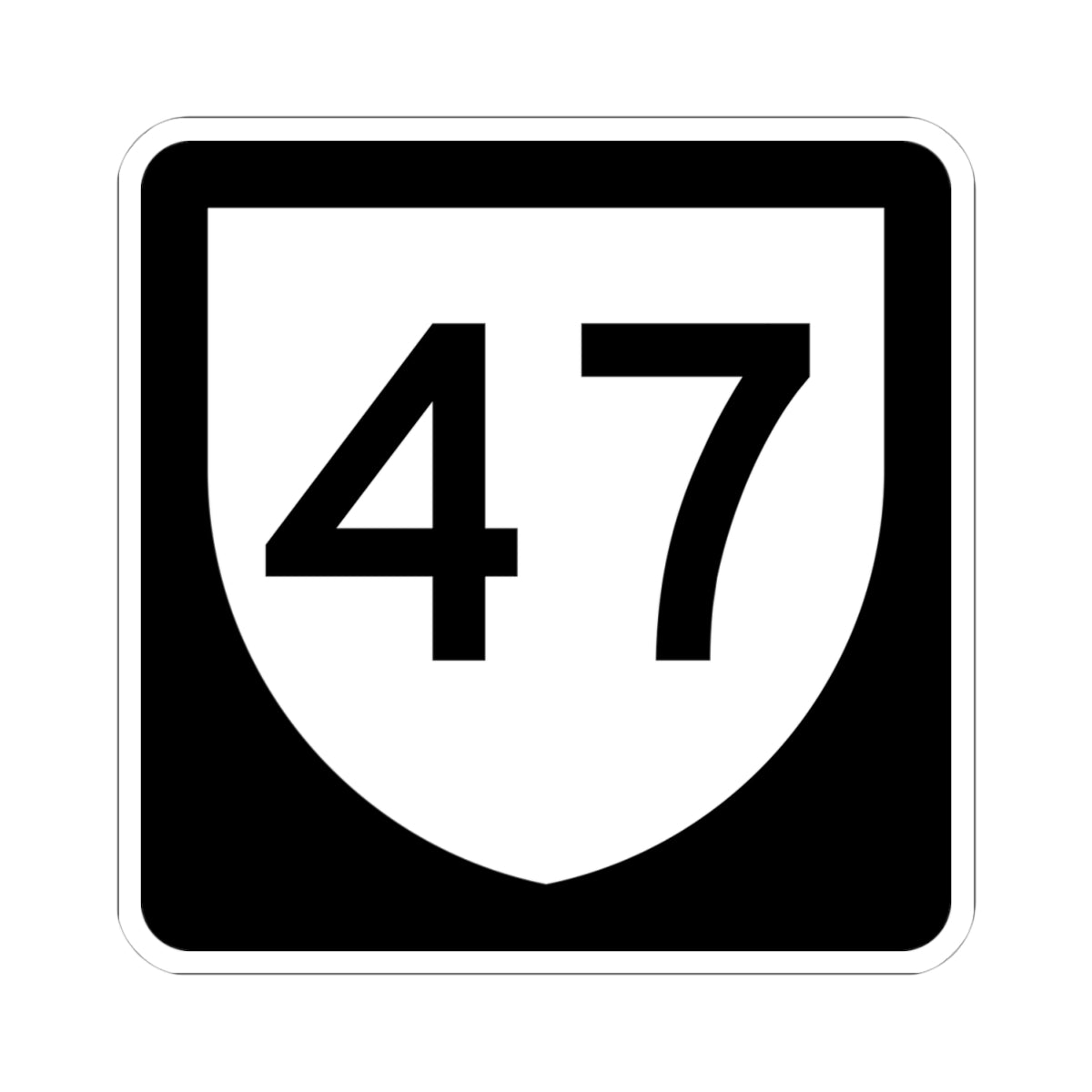 PR urban primary 47 (Puerto Rico) (Road Sign) STICKER Vinyl Kiss-Cut Decal