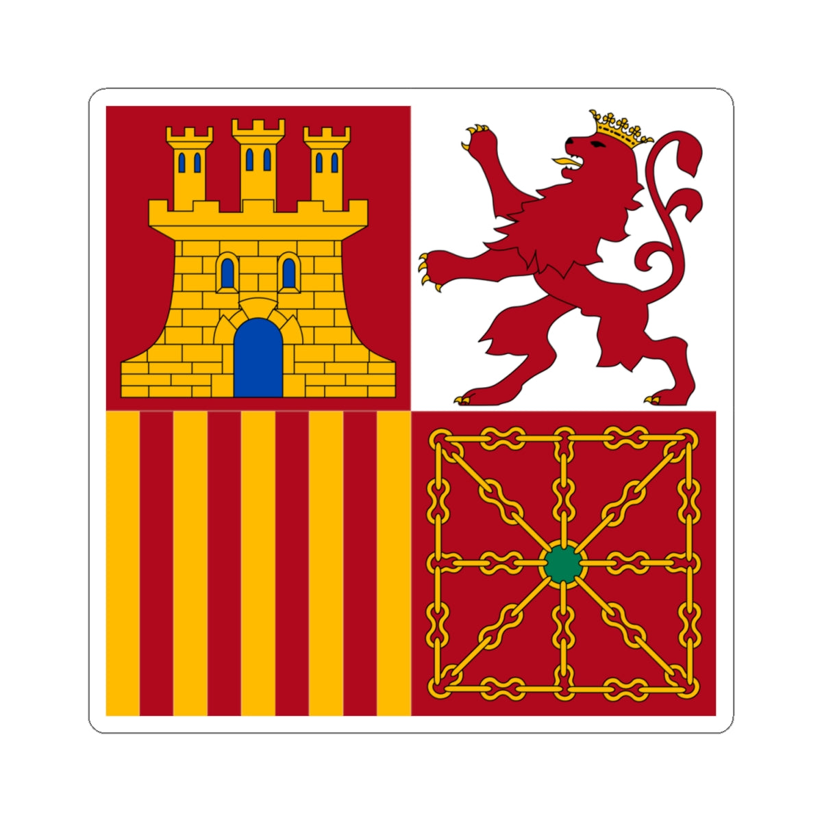 Naval jack of Spain (Spain) STICKER Vinyl Kiss-Cut Decal